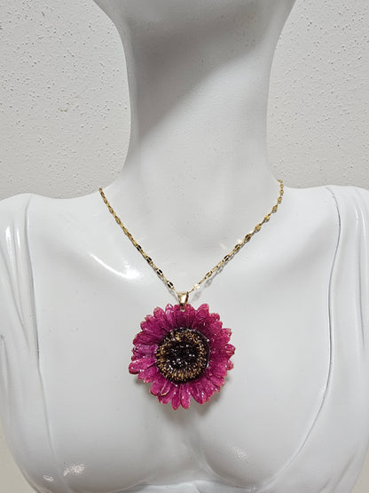 Collar Mini Gerbera Púrpura