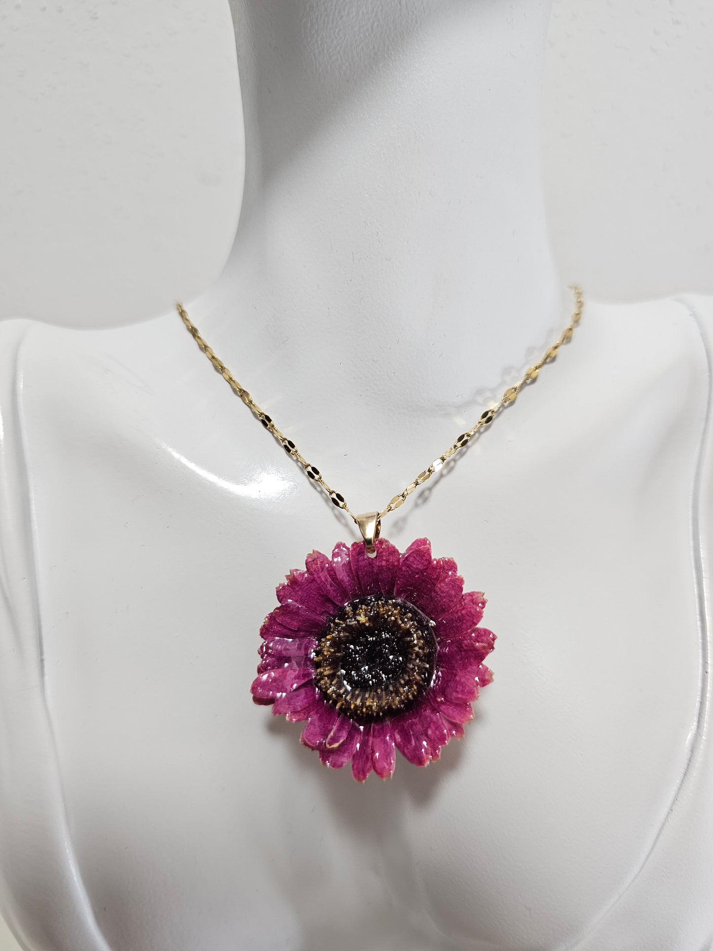 Collar Mini Gerbera Púrpura